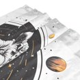 thumbnail image 3 of Yayeee Shower Curtain with Hooks 72"x72" Waterproof Fabric Bathroom Hanging Decor, White Astronaut Planet, 3 of 5
