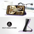 thumbnail image 4 of Étui en Cuir Embossée Tête d'Éléphant compatible pour iPhone 13 Pro Max avec Lanière Bon Marché et fine, 4 of 5