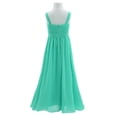 thumbnail image 5 of TSSOE Kids Big Girls Long Bridesmaid Dress Juniors Formal Wedding Pageant Party Prom Maxi Gowns Mint Green 8, 5 of 7