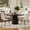 BlackBeige4PCS, variant on Katboc 47.24" 5/7PCS Dining Table Set, Round MDF Farmhouse Table & Set of 4/6 velvet Dining Chairs for Kitchen, Dining Room, Living Room
