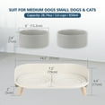 thumbnail image 3 of Elevated Dog Food Water Bowl - Raised Ceramic Dog Bowl Set with Non Slip Stand - Double Dog Feeding Bowls for Small to Medium Sized Dogs - 2 x 850 ml - 28.74 oz - Grey, 3 of 7