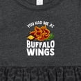 thumbnail image 4 of Inktastic Buffalo Wings Game Day Snack Girls Baby Dress, 4 of 5