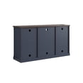 thumbnail image 3 of LIVILAND Rustic Wood TV Stand for 65" TV Sliding Barn Door Media Console - Navy, 3 of 6