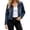 *Navy, variant on ClodeEU Women's Classic Cropped Denim Jacket,Long Sleeve Lapel Button Down Short Jean Coat ,Women's Plus L