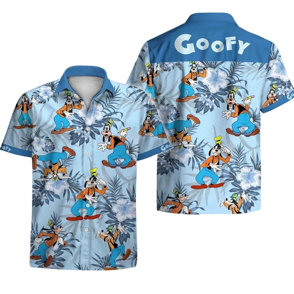 Goofy Hawaiian Shirt, Summer Hawaiian Shirt For Women Men, Goofy Gifts, Hawaiian Aloha Shirt, Disneytrip Shirt, Tropical Hawaiian Shirt