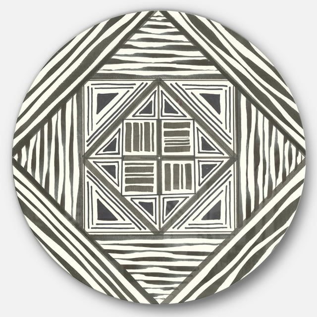 Designart 'Minimalist Graphics II' Geometric Metal Circle Wall Art - Disc of 36
