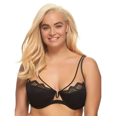 Demi Cup Bra - Paramour by Felina | Stunning Contour Bra | Demi Cups | Lace | Glass Tulle