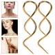 thumbnail image 4 of 2 pendientes enhebradores en espiral, pendientes hechos a mano, trenzados, lineales, curvados, 4 of 6