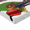 thumbnail image 2 of Ambesonne Colorful Fitted Sheet, Baseball Mitt Ball, Full Size, Multicolor, 2 of 3