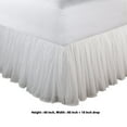 thumbnail image 5 of Liard Fabric Queen Size Bed Skirt with Ruffle Stitching and Liner, White - Saltoro Sherpi, 5 of 5