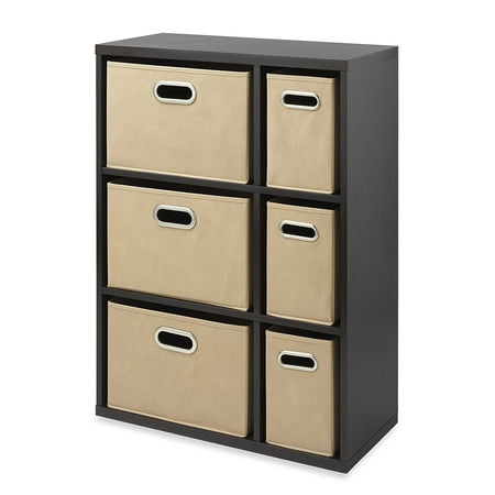 Multipurpose Storage Organizer Cabinet With Removable Bins, Espresso ...
