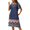 Navy Blue Boho, variant on Oudiya House Dress for Women with Pockets Moomoo Dresses Short Sleeve Mumu Nightgown Button Down Sleepwear, S-3XL