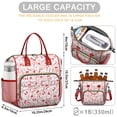 thumbnail image 5 of Red Christmas Snowman Pattern Womens Lunch Box for Work,Insulated Large Lunch Bag for Tween and Teen,Loncheras Para Mujer,Leakproof Adult Lunch Bag for Work,Beach,Travel,Picnic,Camping, 5 of 7