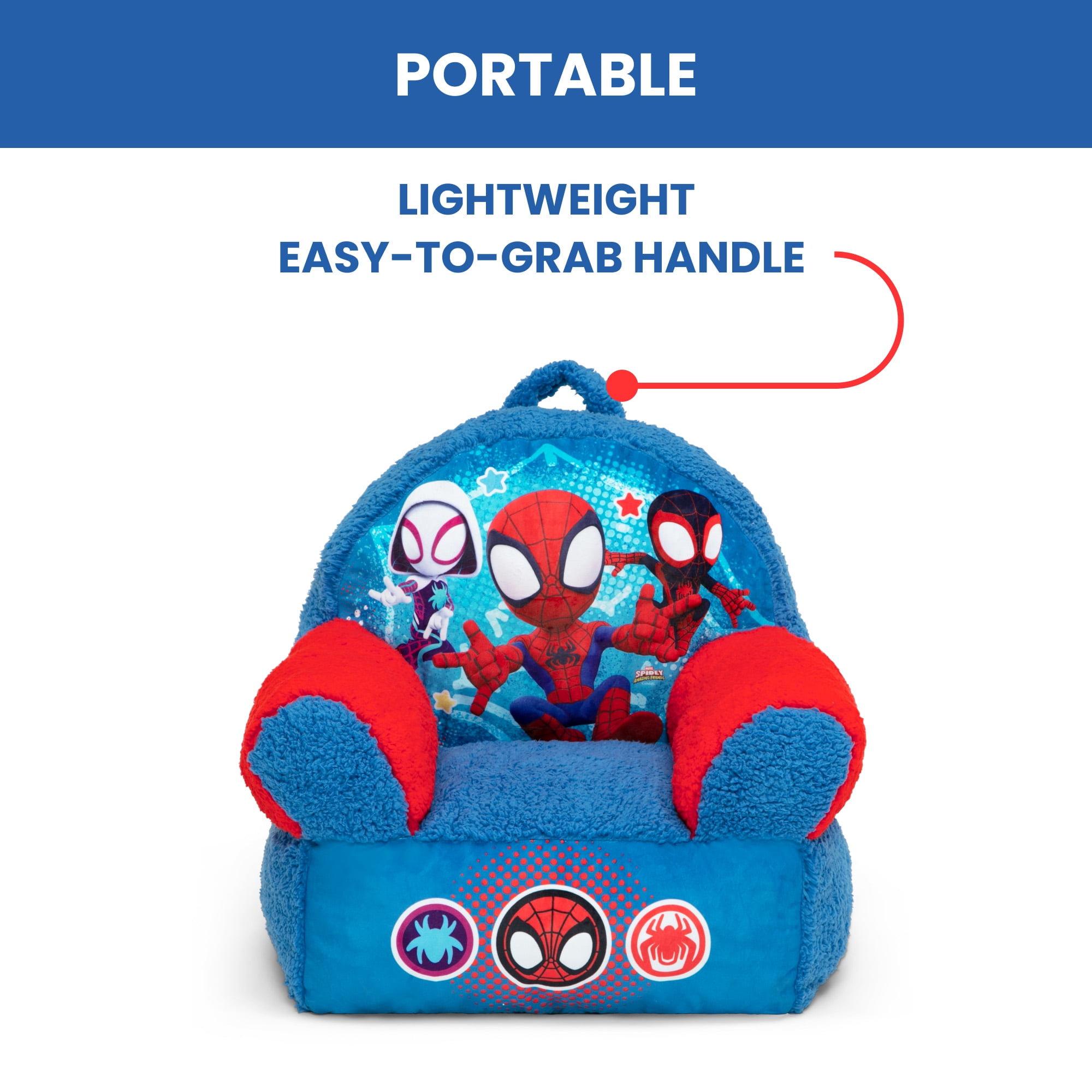 Spidey and His Amazing Friends Cozee Buddy Chair by Delta Children, Blue