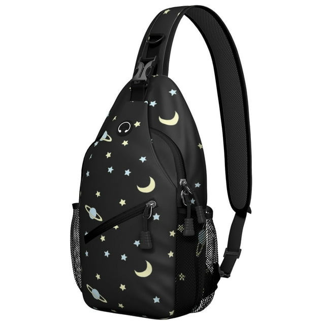 Astronaut Themed Crossbody Bag - Lightweight Chest Backpack for Commuting - Anti-Theft & Travel-Ready