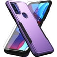 thumbnail image 1 of for Moto G Pure Case,Moto G Play 2023 Case,Moto G Power 2022 Case,with Screen Protector,[Military Grade Drop Tested] Heavy-Duty Tough Rugged Shockproof Protective Case for Motorola G Pure (Purple, 1 of 6