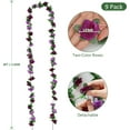 thumbnail image 3 of 9 Pack 72 FT Artificial Flower Garland, Fake Purple Roses Vines Silk Flowers Faux Plastic Outdoor Hanging Floral Ivy Garland Decoration for Wedding Arch Bedroom Home Wall Backdrop Room Decor, 3 of 6