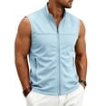 thumbnail image 6 of Men's Sleeveless Zip Up Vests Casual Lightweight Windbreakers for Golf Fishing with Pockets, Mens Outdoor Jacket, 6 of 8
