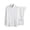 White, variant on Men's Traditional Chinese Style 2 Piece Outfit, Mandarin Collar Frog Button Long Sleeve Shirt & Elastic Waist Pants Breathable Cotton Linen Tang Suit Big and Tall Size XL-4XL White