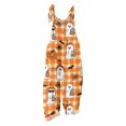 thumbnail image 6 of Halloween Jumpsuits for Women Linen Spaghetti Straps Wide Leg Overalls Print Long Rompers, 6 of 6
