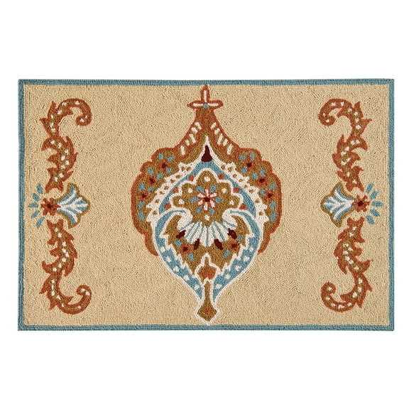 2'0" x 3'0" Mandalay Hooked Indoor Rug