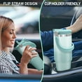 thumbnail image 2 of FORHVIPS 40 oz Tumbler with Handle,Flip Straw Tumbler with 2-in-1 Leak Proof Lid,Stainless Steel Double Wall Vacuum Insulated Tumblers,Adults Kids Travel Bottle for Walking Hiking Camping School, 2 of 10