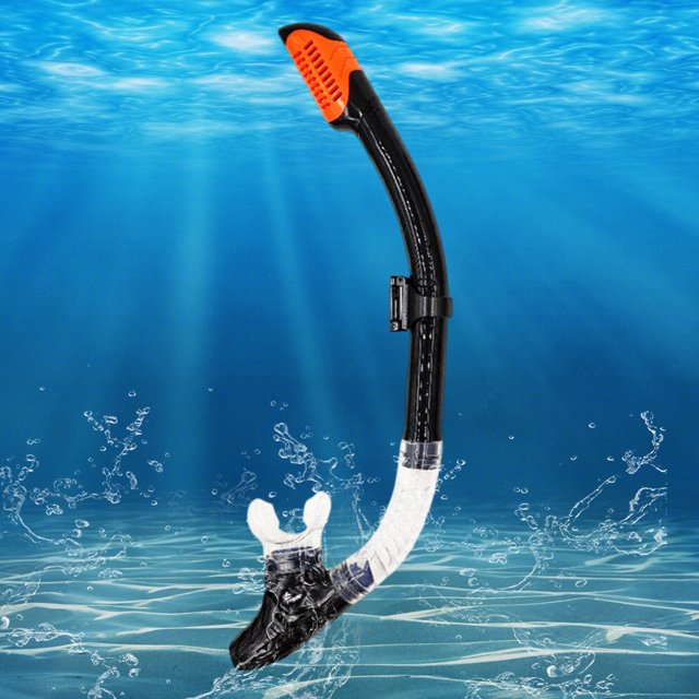 Tubo De Esnórquel Tubo de respiración seco Aegend, prácticos accesorios de silicona para exteriores (negro)