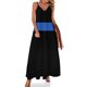 thumbnail image 1 of Vestido sin mangas con bandera de línea azul delgada Vestido de verano para mujer Vestido femenino Mono de verano para mujer Ropa femenina, 1 of 7