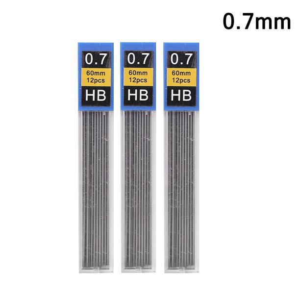 Juego de lápices mecánicos reemplazables, 0,3, 0,5, 0,7, 0,9, 1,3mm, plomo para escribir y dibujar, bolígrafo de Metal no tóxico para la escuela