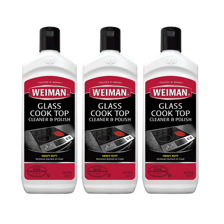 (3 pack) Weiman Glass Cook Top Cleaner, 15 Oz (Best Glass Stove Top Cleaner)