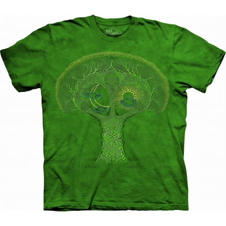 - Green 100% Cotton Celtic Roots Graphic Novelty T-Shirt