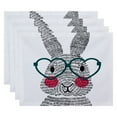 thumbnail image 2 of Simply Daisy 18" x 14" What's Up Bunny Easter Animal Print Placemat, Set of 4, 2 of 4