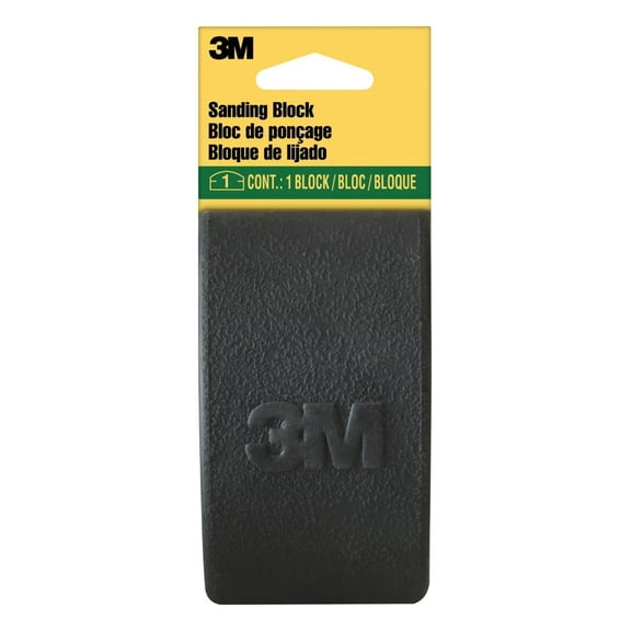 3M Hand Sander Rubber Sanding Block 9292NA-6-CC - Soft Rubber Block - 6 Pack