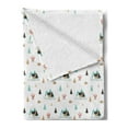 thumbnail image 2 of Christmas Soft Flannel Fleece Throw Blanket, Hand Drawn Noel Themed Illustration with Pine Trees and Houses Winter Season, Cozy Plush for Indoor and Outdoor Use, 60" x 80", Multicolor, by Ambesonne, 2 of 5