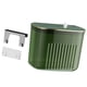 thumbnail image 2 of Cubo de basura colgante con tapa para montaje en pared, práctico cubo de basura que ahorra espacio. Verde S, 2 of 9