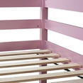 thumbnail image 5 of Miniyam Wood Twin Size High Loft Bed with Desk for Kids and Teens , Built-in Desk, Pink, 5 of 7