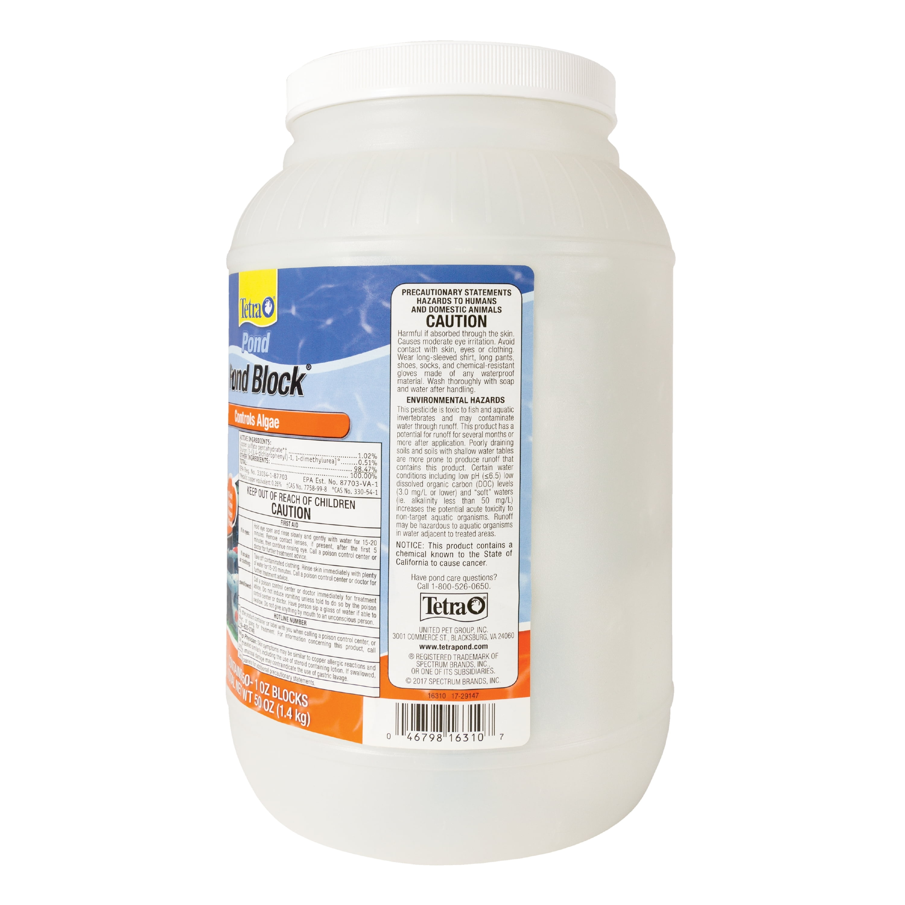 TetraPond Pond Block, Helps Control Algae Growth In Ornamental Fish Ponds, 50 Count