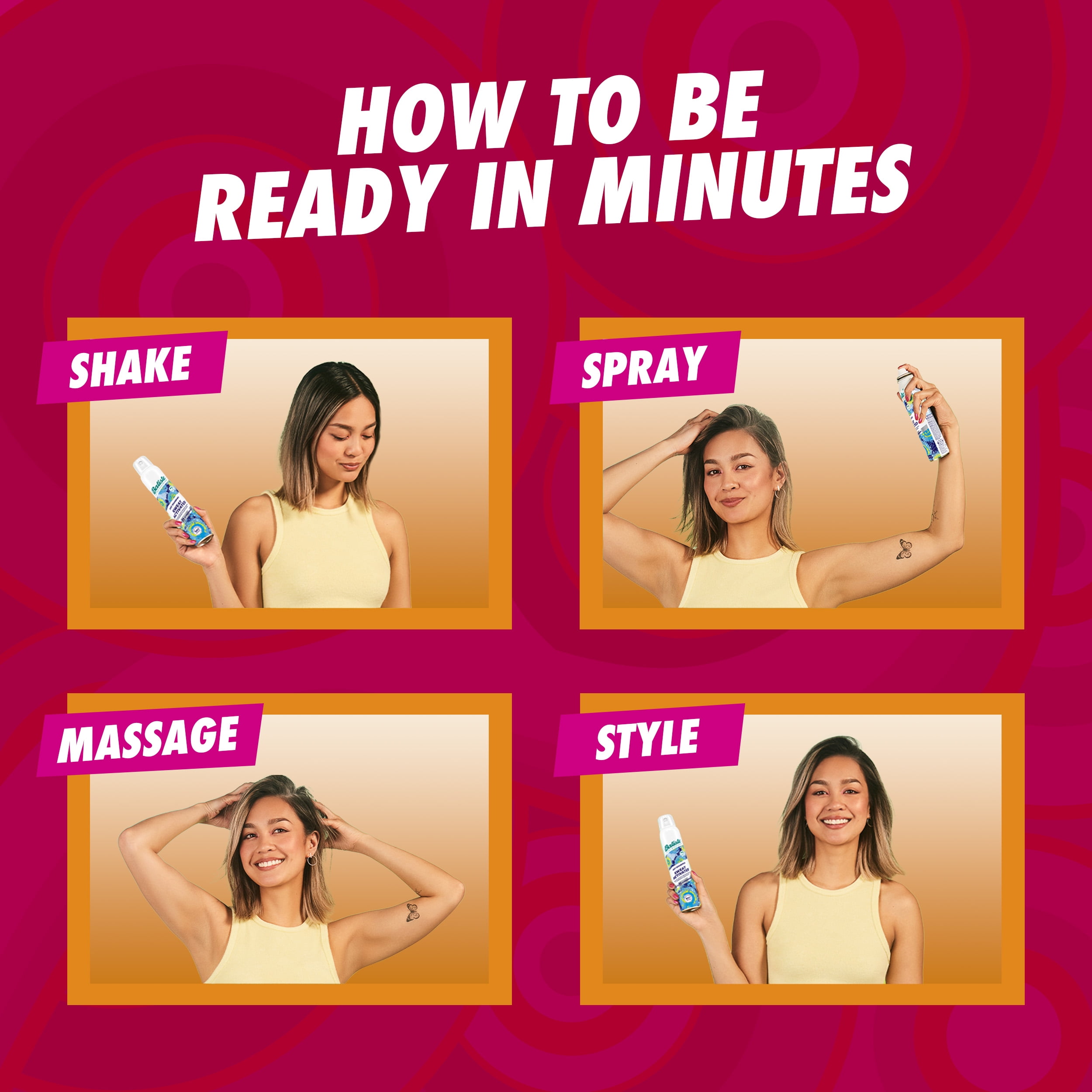 Batiste XXL Volume Dry Shampoo Spray, Value Pack, Waterless Shampoo for Added Hair Texture and Body, Large Format, 350mL