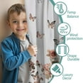 thumbnail image 3 of Blackout Kids Curtains,White Butterfly Rose Pattern Childrens Insulated Curtains Set Of 2,Bedroom Essentials,Toddler Room Decor 42"x54", 3 of 5