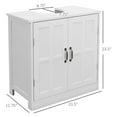 thumbnail image 3 of ZRuEzyX Pedestal Sink Storage Cabinet, Under Sink Cabinet, Bathroom Vanity Cabinet with Double Doors and Adjustable Shelf, White, 3 of 9