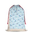 thumbnail image 2 of Christmas Bags Drawstring,Light Blue Christmas Snowman Pattern Large Xmas Christmas Gift Bags,Reusable for Xmas and New Year Party Favors and Supplies,27.6" X 19.7", 2 of 4