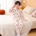 thumbnail image 2 of Baby Boy Outfits 2 Piece Flannel Letter Print Lapel Long Sleeve Button Top And Trousers Loungewear Boys' Clothing Sets Size 18-24 Months, 2 of 9