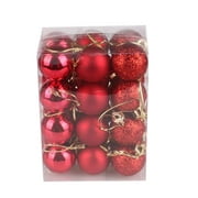 Bouanq 24Pcs Christmas Balls Ornaments for Xmas Christmas Tree - Shatterproof Christmas Tree Decorations Hanging Ball for Holiday Wedding Party Decoration