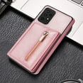 thumbnail image 7 of Allytech Wallet Case for Samsung Galaxy A53 5G, Premium PU Leather Zipper Cash Pocket Cards Holder Kickstand Feature Scratch Resistant Drop Protection Wallet Cover for Samsung Galaxy A53 5G - Pink, 7 of 7
