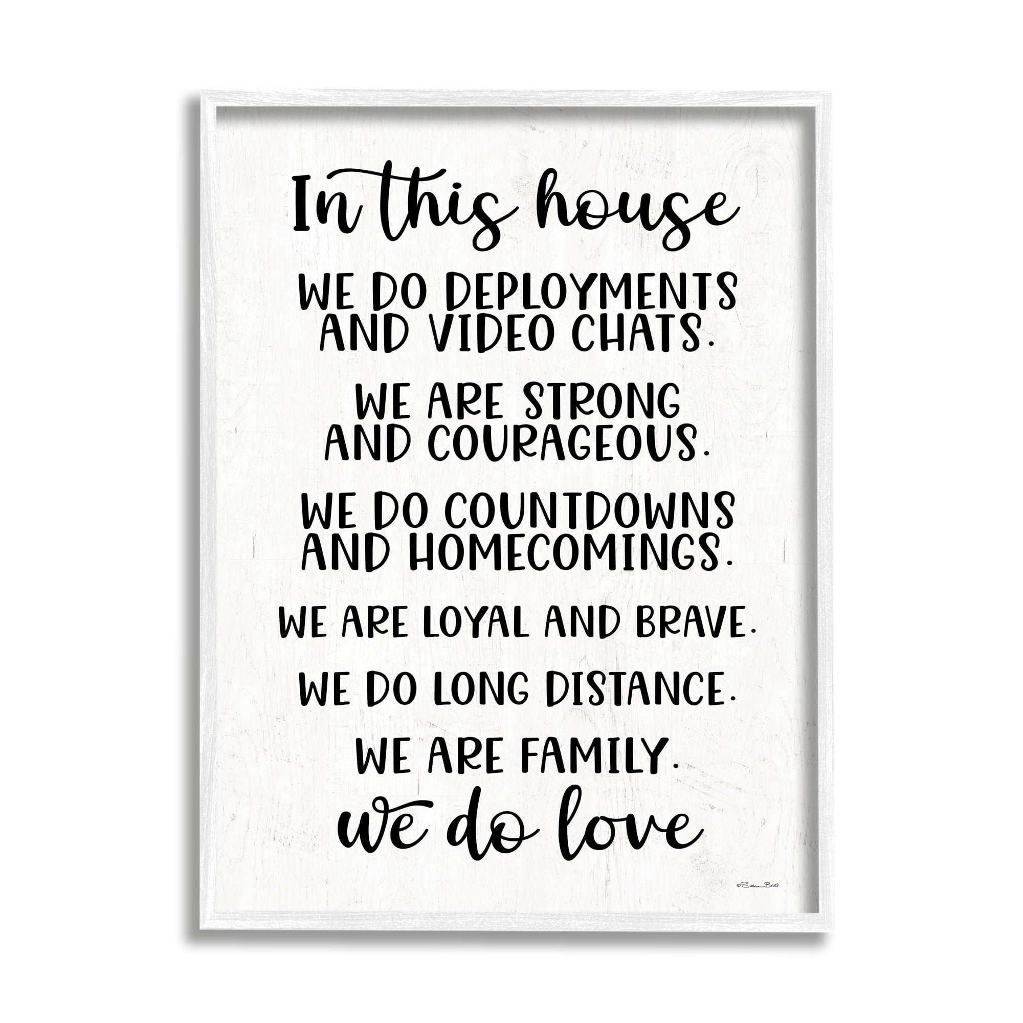 Stupell Industries In This House We Do Love Long Distance Family Sign,11 x 14, Design by Sn Ball