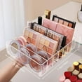 thumbnail image 2 of 1 PCS Eyeshadow Palette Organizer, KUAOOAUK Acrylic Clear Make Up Organizers and Storage Holder, Cosmetics Makeup Drawer Organizer for Vanity Bedroom 7 Section BPA Free Vanity Organizers and Storage, 2 of 7
