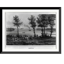 Historic Framed Print, Saratoga Saratoga Lake, 17-7/8" x 21-7/8"