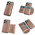 thumbnail image 6 of Allytechgroup Detachable Magnetic Wallet Case for iPhone 16, 2 in 1 Slim Wallet Case with Credit Card Slots, Shockproof Premium PU Leather Kickstand Cover Case for Women Men, Rosegold, 6 of 6