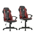 thumbnail image 6 of Linon Braxton Faux Leather High Back Gaming Chair with Swivel and Adjustable Height, 300 lb. Weight Capacity, Red, 6 of 15