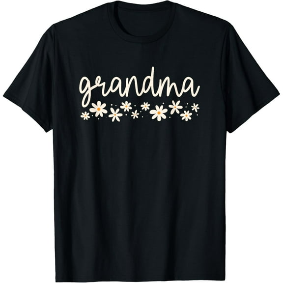Cute Floral Grandma Mother's Day Grandma Pregnancy Reveal Womens T-Shirt